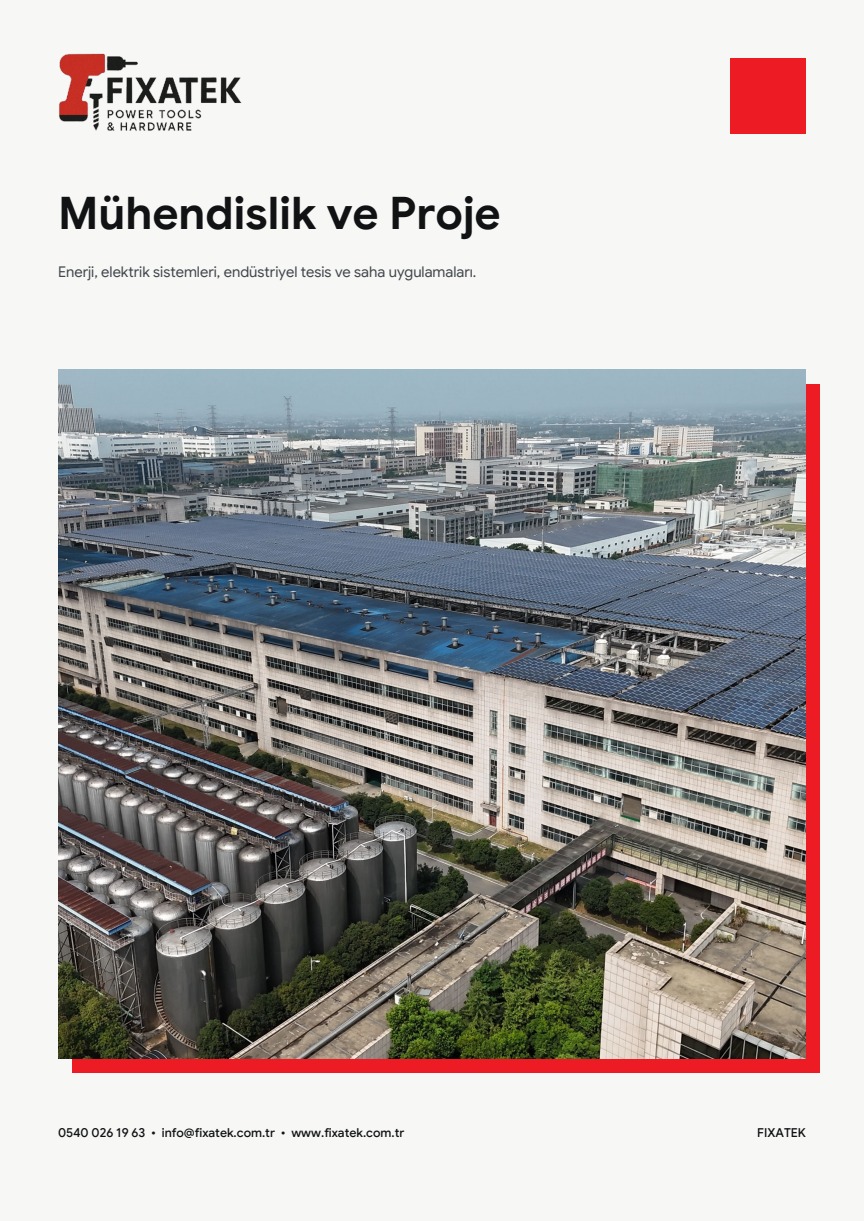 Fixatek Mühendislik ve Proje kataloğu kapağı