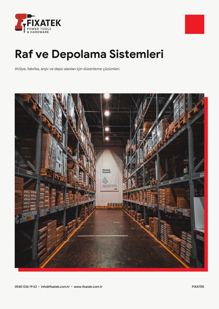 Fixatek Raf ve Depolama Sistemleri kataloğu kapağı